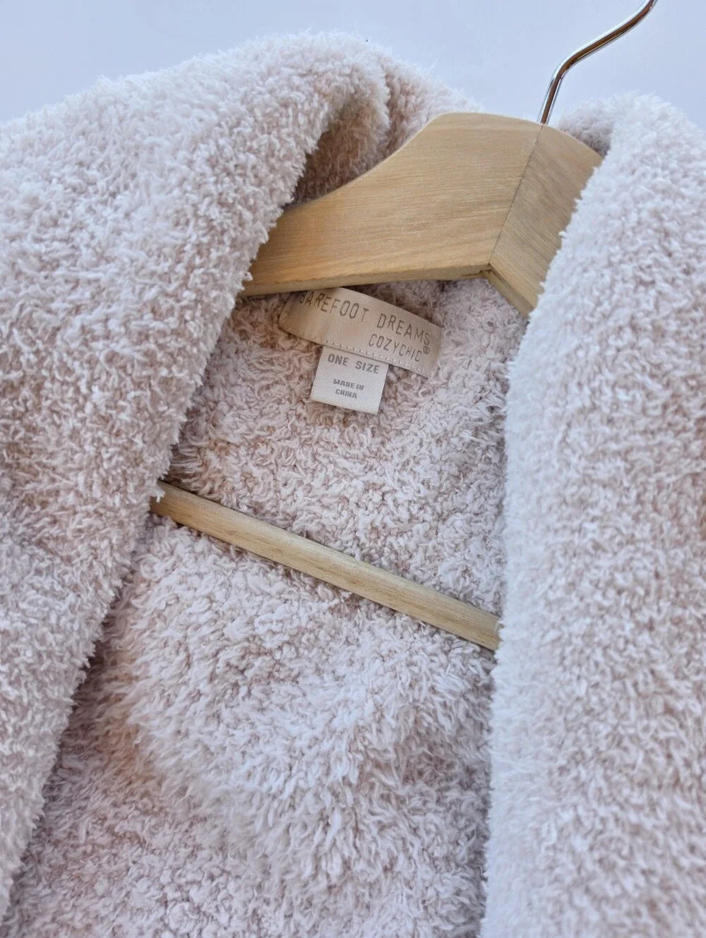 Barefoot Dream CozyChic OS Chunky Knit Cream Open Front Cardigan